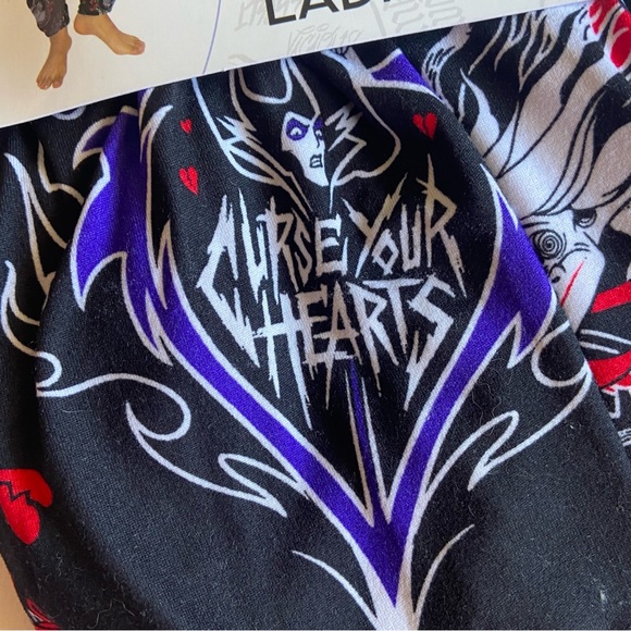 Womens Jogger Pajama Pants Disney Villians Ursula Maleficent Cruella Deville - Picture 6 of 9